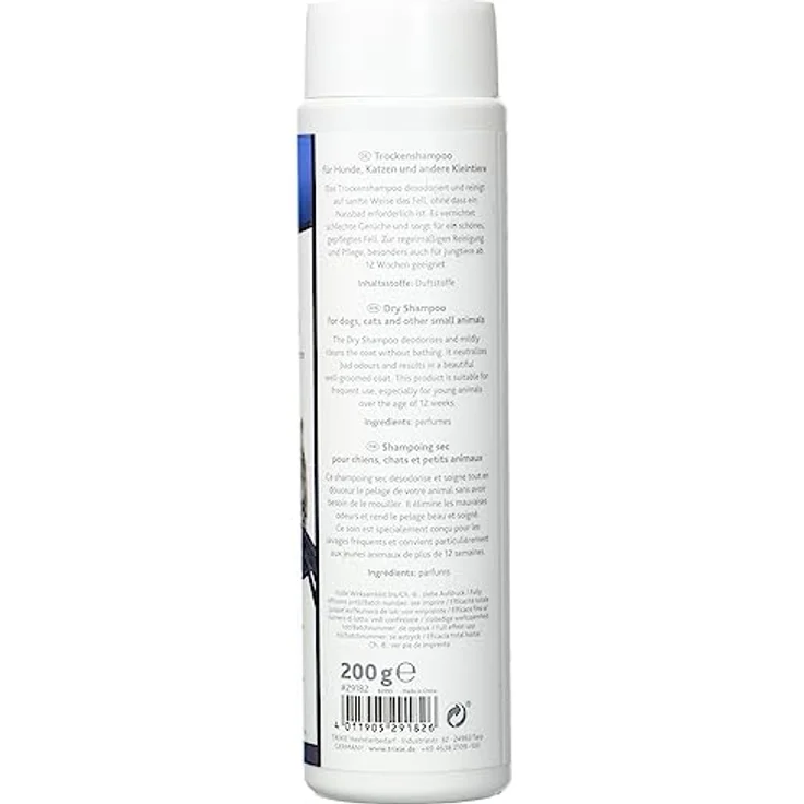 Trixie Trocken-Shampoo für Hunde, Katzen & Kleintier 200 g – Bild 2