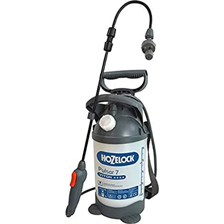 Hozelock Pulsar Viton 5311 0000, Drucksprüher 7 l mit Teflonbeschichtung, flexibler Sprühdüse und ergonomischem Griff – Bild 1