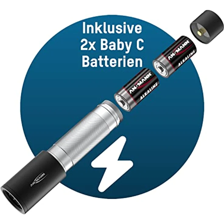 ANSMANN DAILY USE LED Taschenlampe 300B inkl. C Batterien – LED Taschenlampe – Bild 6
