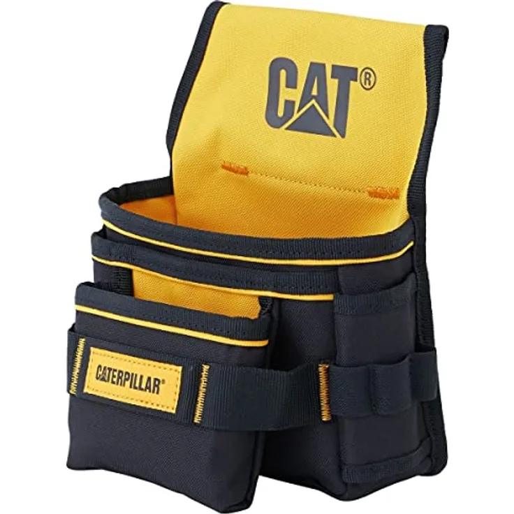Caterpillar GP-65055 Werkzeugtasche mit 5 Taschen, 600D Polyester und leichtem PVC, schwarz