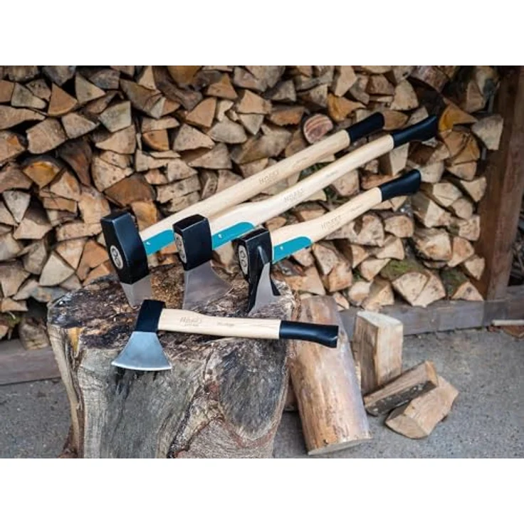 Hazet Holzaxt (Kopfgewicht: 1250 g, Stiellänge: 700 mm, Hickory Holz) 2133-1250 – Bild 6