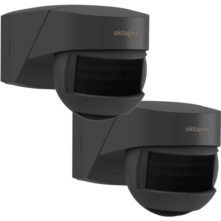 Oktaplex motion Lea Bewegungsmelder, Außen IP54, Infrarot Sensor 180° 12 m, 230V LED geeignet, anthrazit, Wand-/Deckenmontage – Bild 1