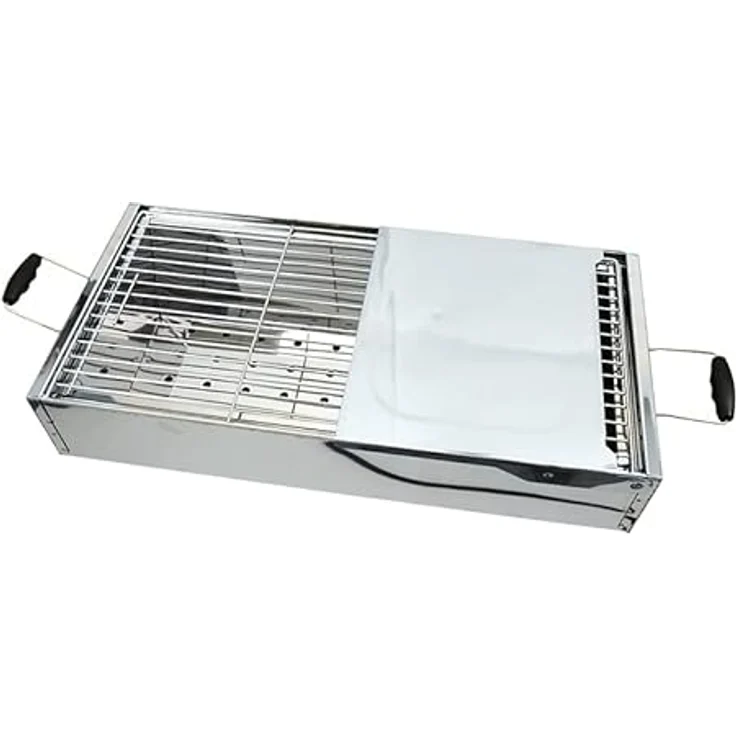 Renschler Line Grillset XXL, Grillmaster Spießdreher + Motor + Powerbank + Mangal + 11 Spieße, Holzkohlegrill – Bild 4