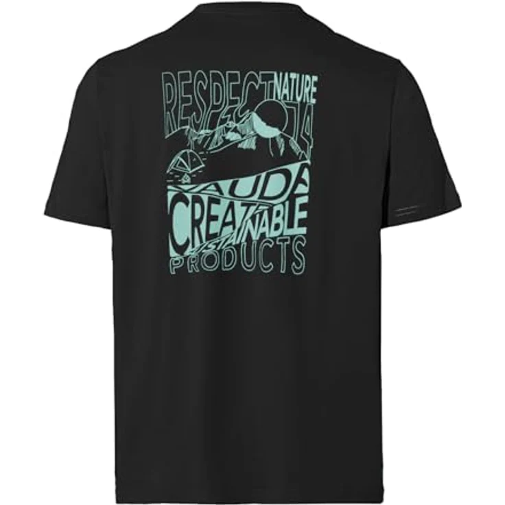 Vaude Spirit T-Shirt II, Herren Bike-T-Shirt aus 100% Baumwolle, Schwarz, Größe M, atmungsaktiv und regulär geschnitten – Bild 2
