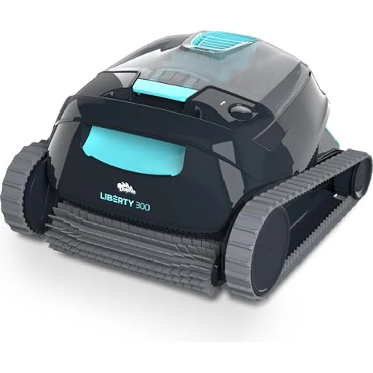Dolphin Liberty 300 Delphindraht Vakuum / Wireless Poolroboter - Mayronics, induktives Laden, Eco-Modus, kabellos, PVC Lamellenbürste – Bild 2