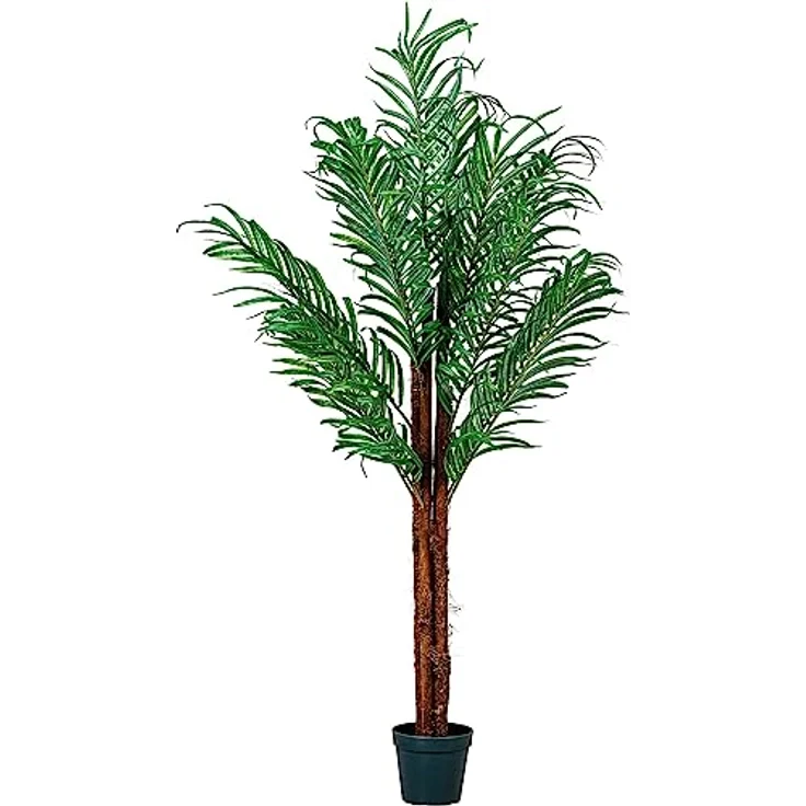 PLANTASIA Kunstpflanze Kokos-Palme 160 cm, realistischer Kunstbaum mit Echtholzstamm – Bild 1