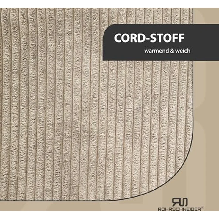 Rohrschneider® XXL Eck-Hundebett für große Hunde | Weiche Hundedecke für Ecke aus Cord | Großes Hundebett für große Hunde oder 2 Hunde| Hundekissen Cord in grossen Größen (1 45x63cm) – Bild 4