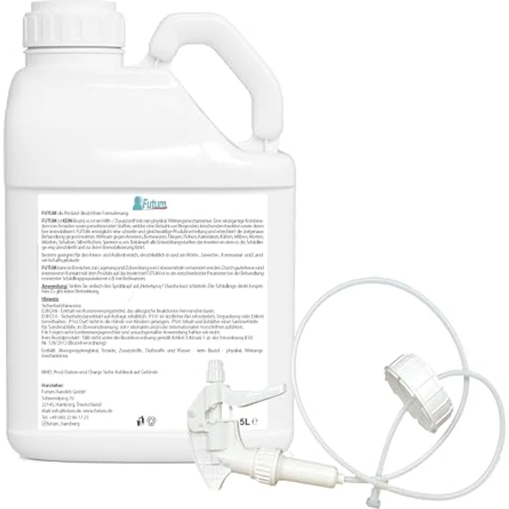 FUTUM Teppichkäferspray, biozidfreie Formel auf Wasserbasis, 5 l, geruchsarm, brennt/ätzt nicht, Insektenabwehr – Bild 2