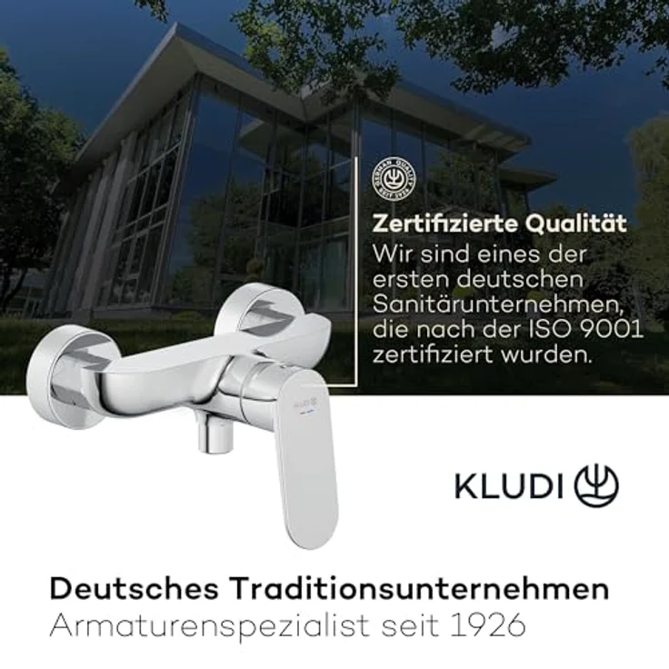OTTO Kludi X1 Duscharmatur, chrom, Wandmontage, geschlossener Hebel, Keramik-Kartusche, Brauseabgang G1/2 – Bild 7