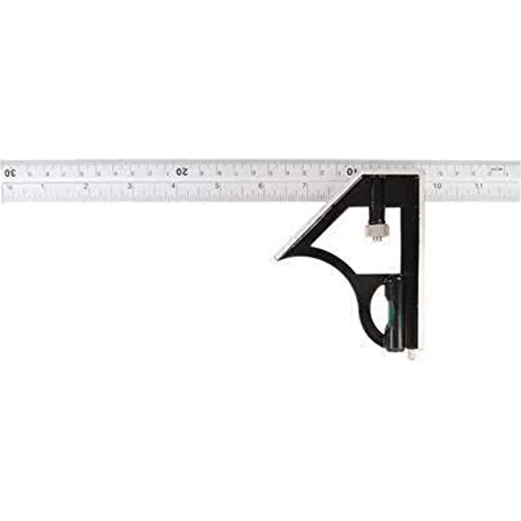 Silverline Profi Kombinations-Anschlagwinkel 150 mm, gehärteter Stahl mit Wasserwaage und metrischen/zölligen Einteilungen – Bild 2