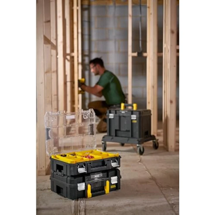 Stanley fatmax pro-stack™ Organizer Duo-Pack, System-Koffer mit 10 herausnehmbaren Schalen und 20 kg Belastungskapazität – Bild 4