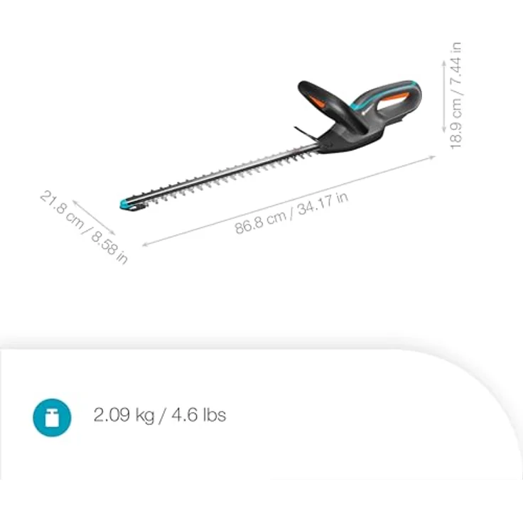 GARDENA EasyCut 45/18V P4A, Akku-Heckenschere mit 450mm diamantgeschliffenen Messern und ergonomischem Griff – Bild 5