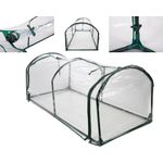 Kinzo Gewächshaus Garten, PVC-Überzug, transparent, grün, schwarz, werkzeugloser Zusammenbau