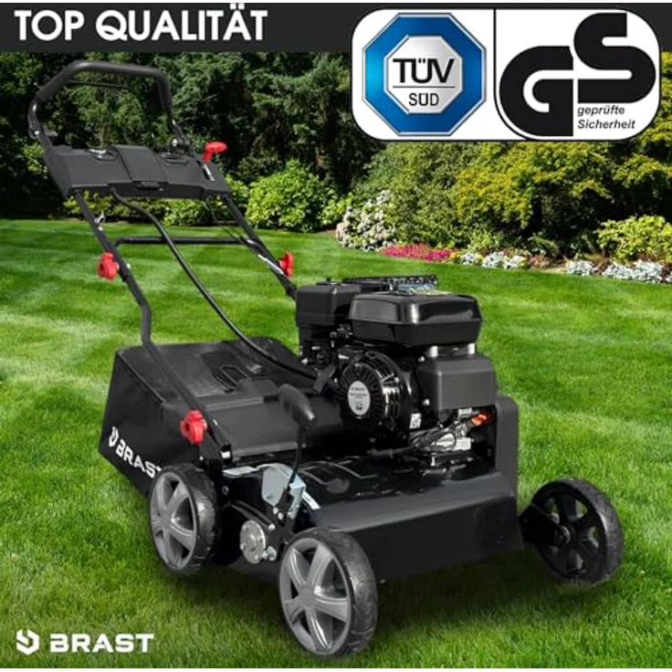 "BRAST Benzin-Vertikutierer 45212 ESTART, 4,5kW (6,12PS) Motor, 212ccm, 45 cm Arbeitsbreite, Elektro-Start-Funktion, TÜV geprüft, 50L Fangkorb" – Bild 2