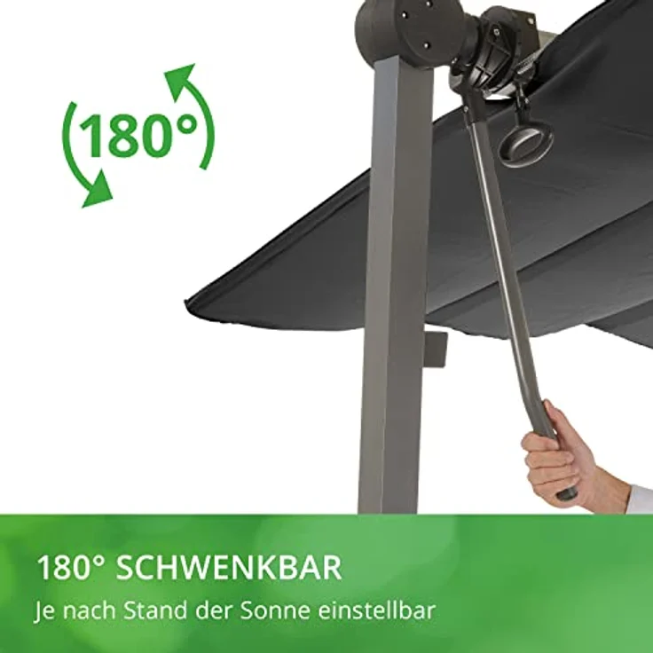 Leco Standmarkise "WAVED" 4 x 2,5 x 2,20 m, faltbarer Sonnenschutz aus rostfreiem Aluminium mit verstellbarem Dach – Bild 5