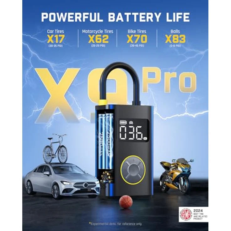 Fanttik X9 Pro Portable Compressor, Tragbare Elektronische Luftpumpe mit 150 PSI, LED-Display und integriertem Aufbewahrungssystem – Bild 3