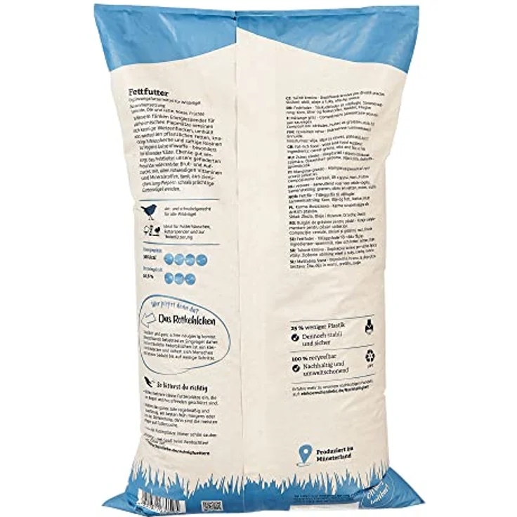 Elles Fettfutter 5kg I Energiespender mit 100% natürlichen Zutaten | Ganzjähriges Wildvogelfutter für prächtige Gartenvögel | Schalenfrei | Ideal für Terrasse & Balkon – Bild 2