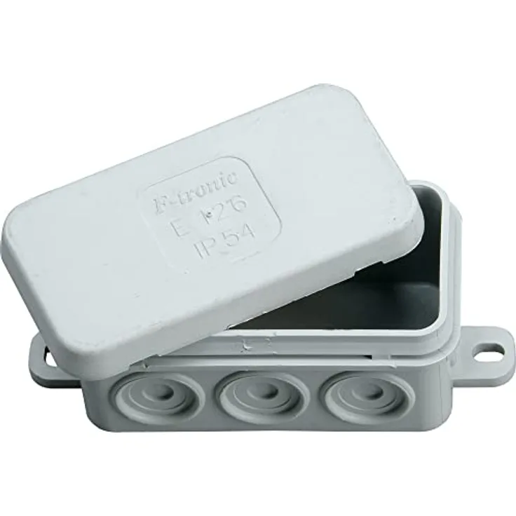 Kopp Abdeckrahmen 371200005, grauer Verbindungskasten, rechteckig, IP54, 12 Einführungen