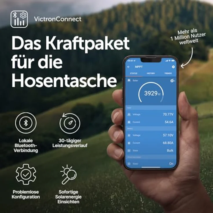 Victron Energy SmartSolar MPPT 150/60, leistungsstarker Solar-Laderegler mit über 98% Wirkungsgrad, Echtzeit-Datenanzeige und acht vorprogrammierten Ladealgorithmen – Bild 5