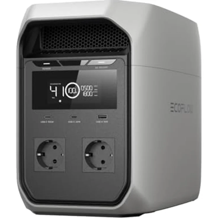 EcoFlow DELTA 3 Classic, Tragbare Stromstation mit 1024 Wh, 2400 W X-Boost, schnelles Laden in 45 Minuten, vielseitige Ladeoptionen, leise Betrieb – Bild 1
