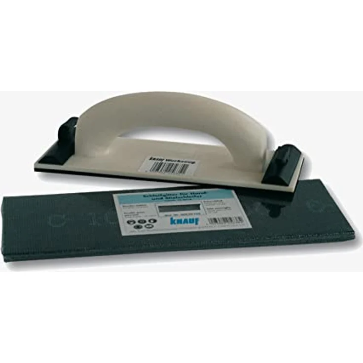 Knauf Handschleifer für Gipskarton-Platten – Trockenbau-Schleifer zum Glätten und Schleifen von verspachtelten Gips-Platten und Trockenbau-Wänden, 24-cm x 8-cm, mit austauschbarem Schleif-Gitter – Bild 3