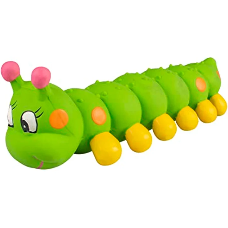 duvoplus, Chenille aus Latex, 27 x 8,5 x 8 cm, Grün, Spielzeug, Grün, Hund – Bild 1