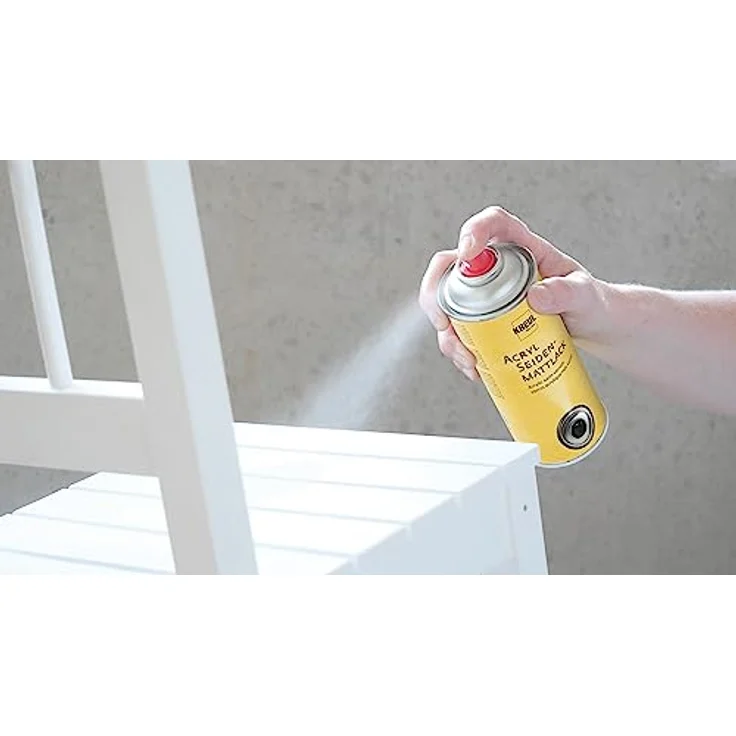 KREUL 830400 - Acryl Seidenmattlack, 400 ml Spraydose, farblos, nicht gilbend, universell einsetzbarer seidenmatt trocknender Schutzlack für Pappe, Holz, Glas, Porzellan, Keramik – Bild 2