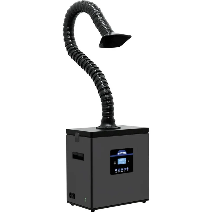 Atten ST-1101D Lötrauchabsaugung, 230 V/AC, 160W, 240 m³/h, hocheffizientes 3-Schicht-Filtersystem, intelligentes Steuersystem, leiser Betrieb