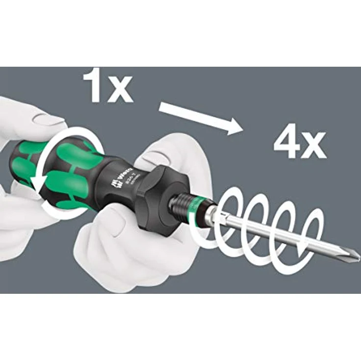 Wera '05057482001 Kraftform Kompakt Turbo 1 Getriebe-Schraubendreher-Satz, 18-teilig – Bild 4