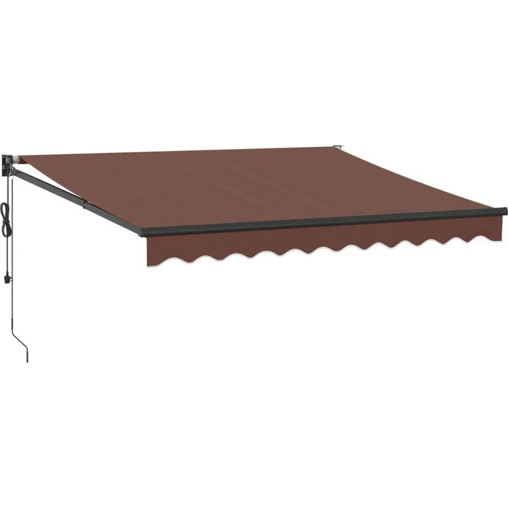 vidaXL Automatische Markise, 300x250 cm, braun, UV-beständiger Stoff, pulverbeschichteter Aluminiumrahmen