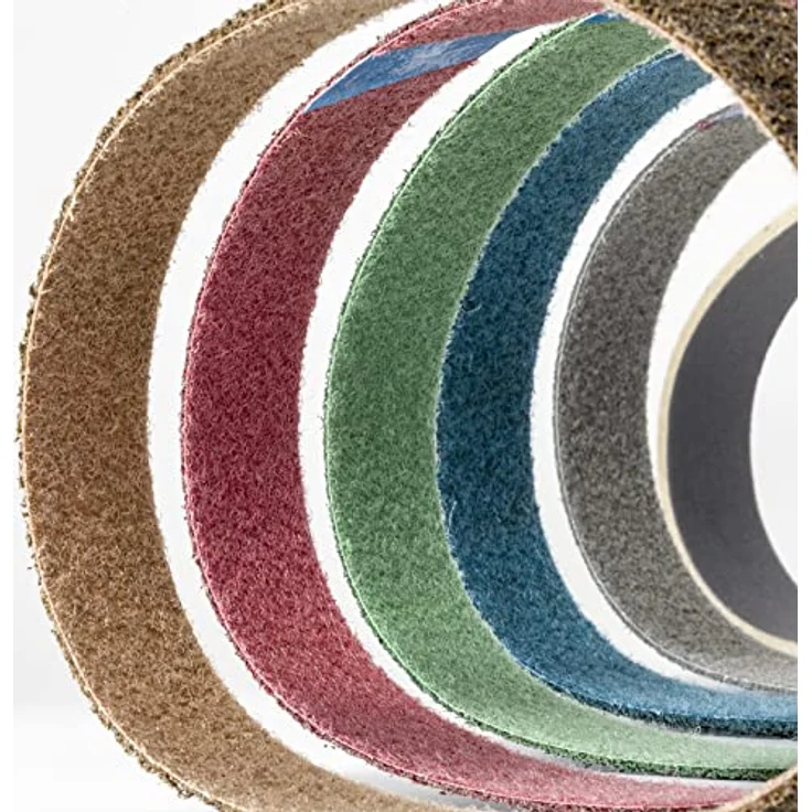 Score Abrasives Pro Line Vlies-Schleifband, 50 x 2000 mm, grob (P80+), braun, für Metall und Holz – Bild 5
