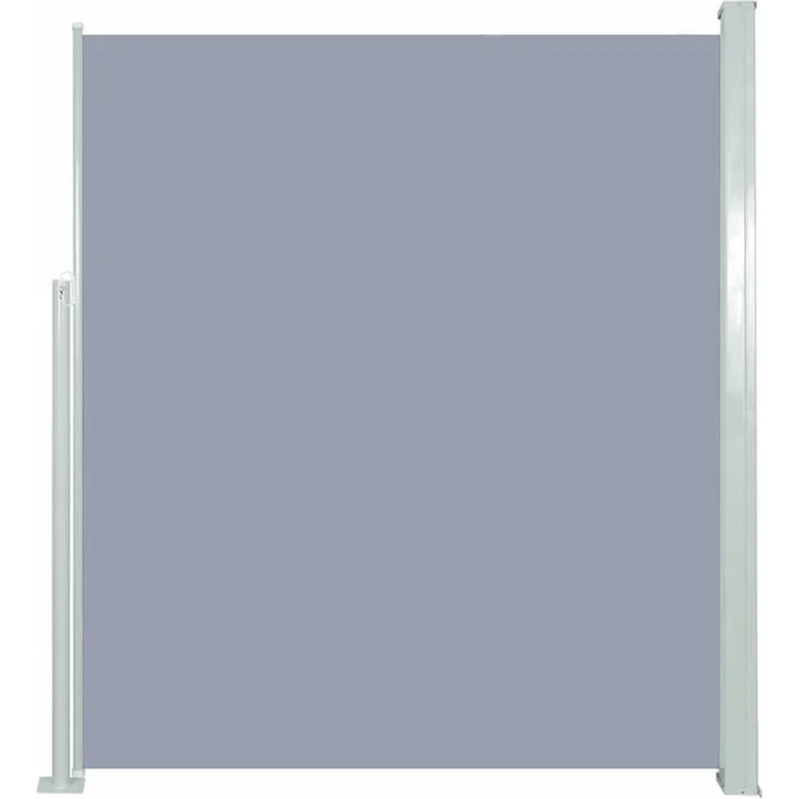 vidaXL Seitenmarkise, einziehbar bis 500 cm, UV-beständig, Grau – Bild 1