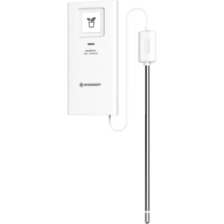 BRESSER Bodenfeuchtesensor und Temperaturmesser, drahtloser Funksensor mit 150 m Reichweite, 7 Kanälen und wetterfestem Gehäuse – Bild 3