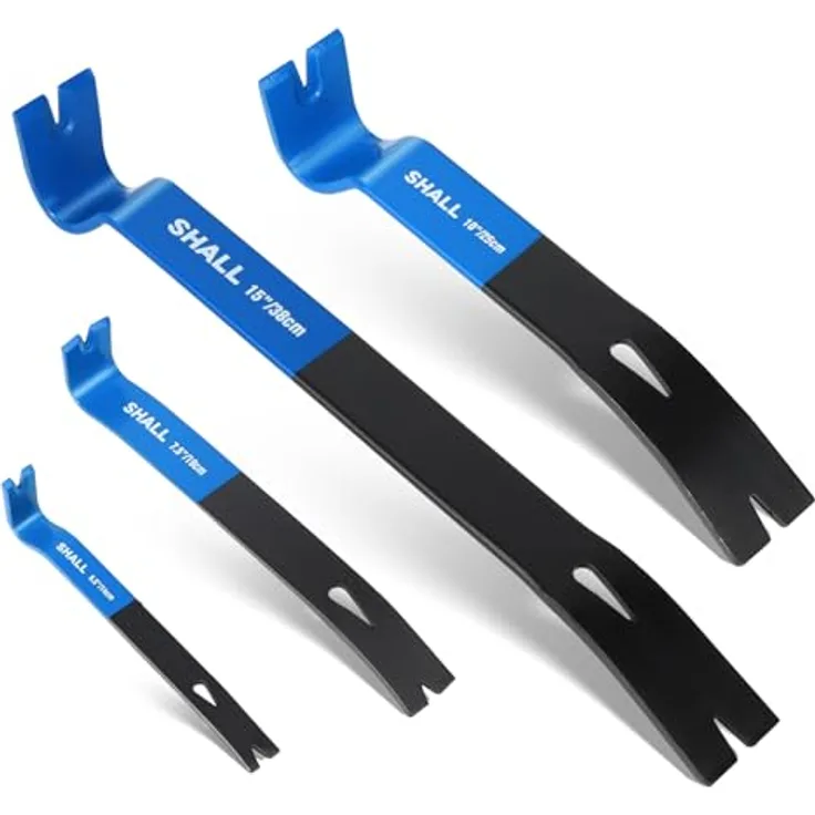 SHALL 4-teiliges flaches Brecheisen-Set, geschmiedeter Kohlenstoffstahl, 5,5" bis 15" für Heimwerkerprojekte