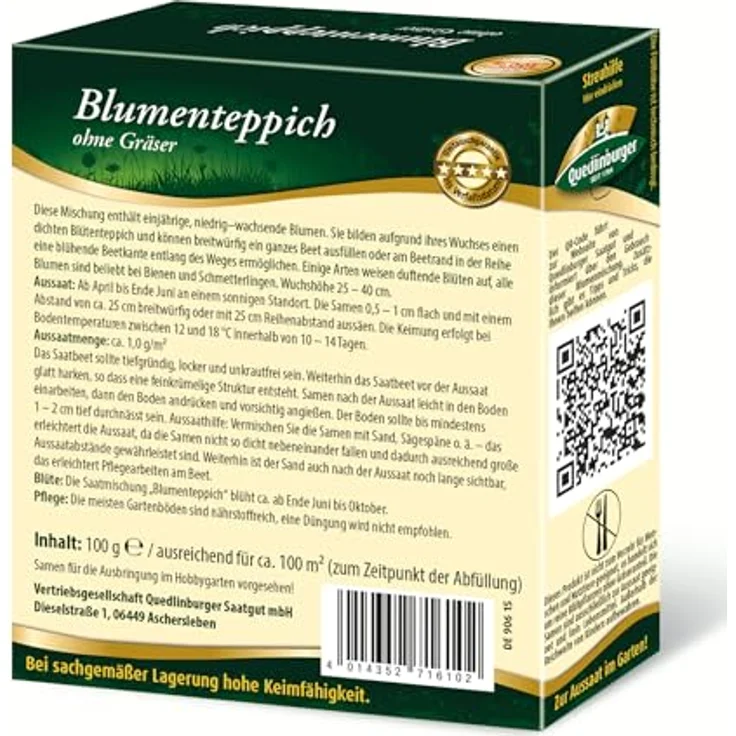 QUEDLINBURGER Blumenteppich Augenweide ohne Gräser – Bild 3