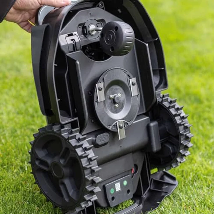 Scheppach RRMA300, Mähroboter für 300 m² mit Regensensor, Floating Cut System, 7 Schnitthöhen, PIN-Schutz, schwarz – Bild 7