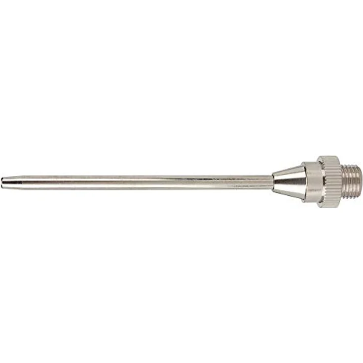 RIEGLER Messing Verlängerung, gerade, 150mm M12x1,25, vernickelt für Aluminium-Ausblaspistolen – Bild 2