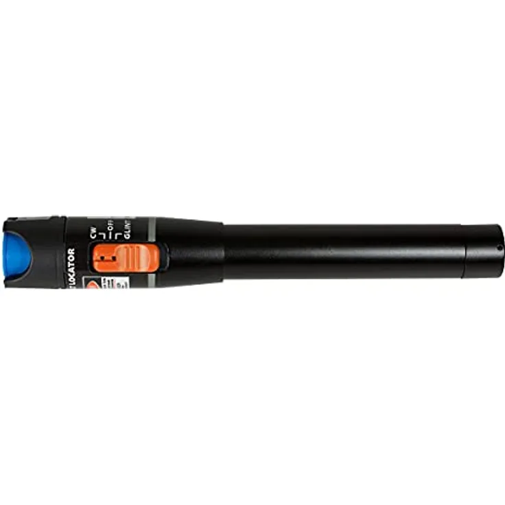 LogiLink LOGILINK LWL-Durchgangsprüfer WZ0049, optisches Testwerkzeug für Glasfaser, 10 mW, robustes Aluminiumgehäuse schwarz