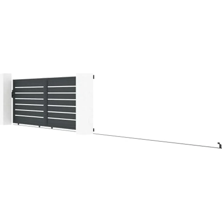 Casanoov Schiebetor VOGEL, Aluminium 3,5m, H.140cm, korrosionsbeständig, grau, inkl. Zubehör – Bild 5