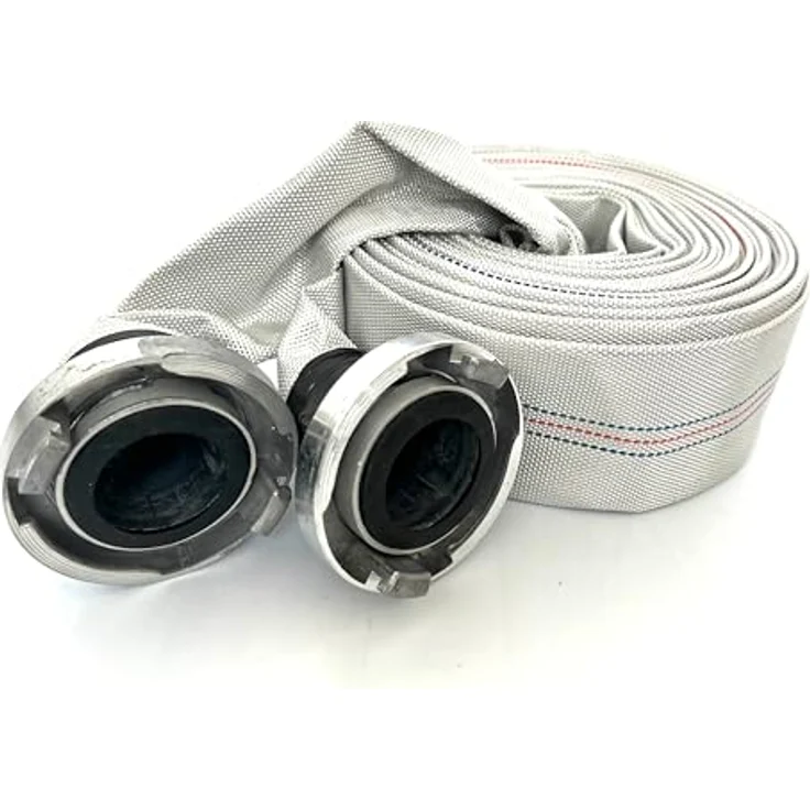IBO Bauschlauch C 30m, 2" C-Storz, 8 bar, witterungsbeständiger Feuerwehr- und Industrieschlauch, weiß, biegefest – Bild 4