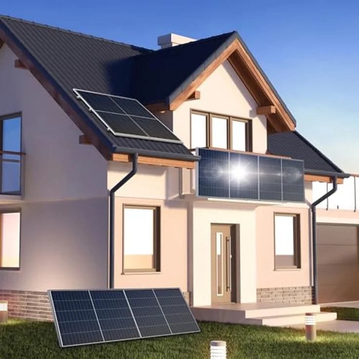 SUNNIVA Balkonkraftwerk Silver Frame 900/800W Solaranlage, 900W Gesamtleistung, WIFI Bluetooth, 2x450W Solarmodule – Bild 7
