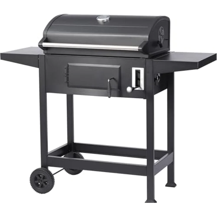 Barbecue El Fuego Holzkohlegrill Ottawa S BBQ Holzkohlegrillwagen Smoker, Grillfläche 45 x 32 cm – Bild 2