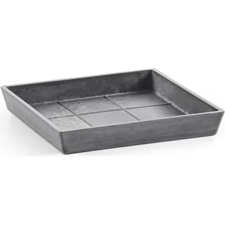 ECOPOTS Blumentopfuntersetzer SQUARE SAUCER Grey, aus Recyclingkunststoff, bruchsicher, leicht und UV-beständig – Bild 4
