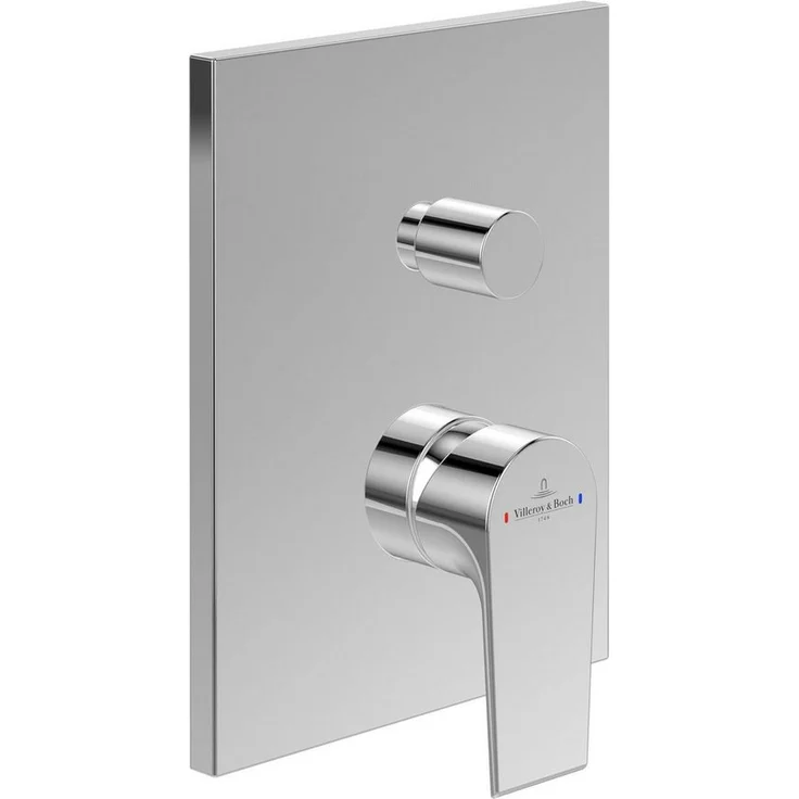 Villeroy & Boch Liberty Unterputz-Einhebel-Armatur, mit Umsteller, Wandmontage, Chrom