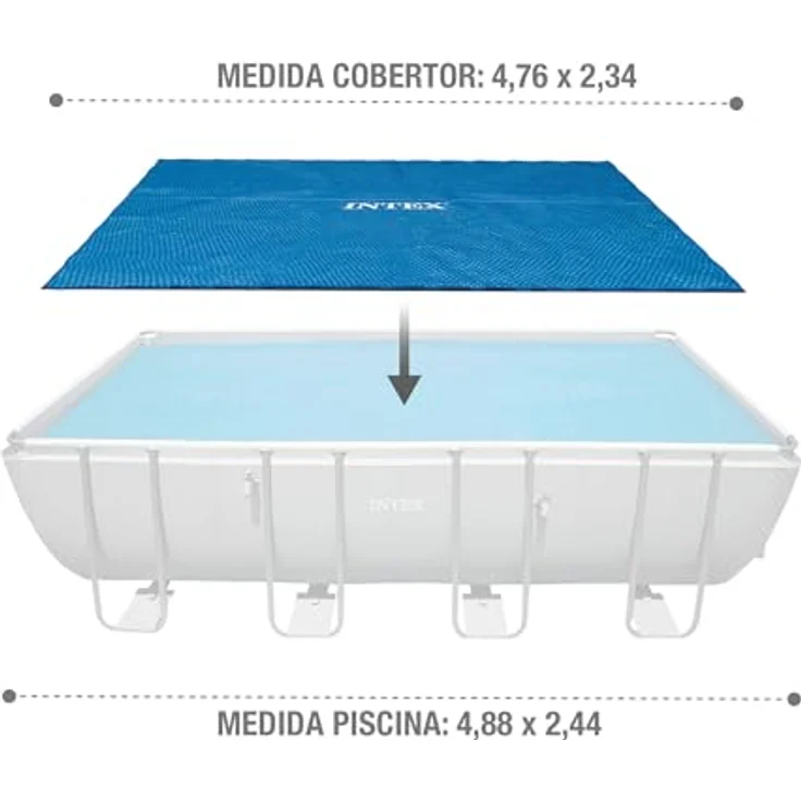 Intex Pool-Solarplane Blau 488x244 cm Polyethylen – Bild 4