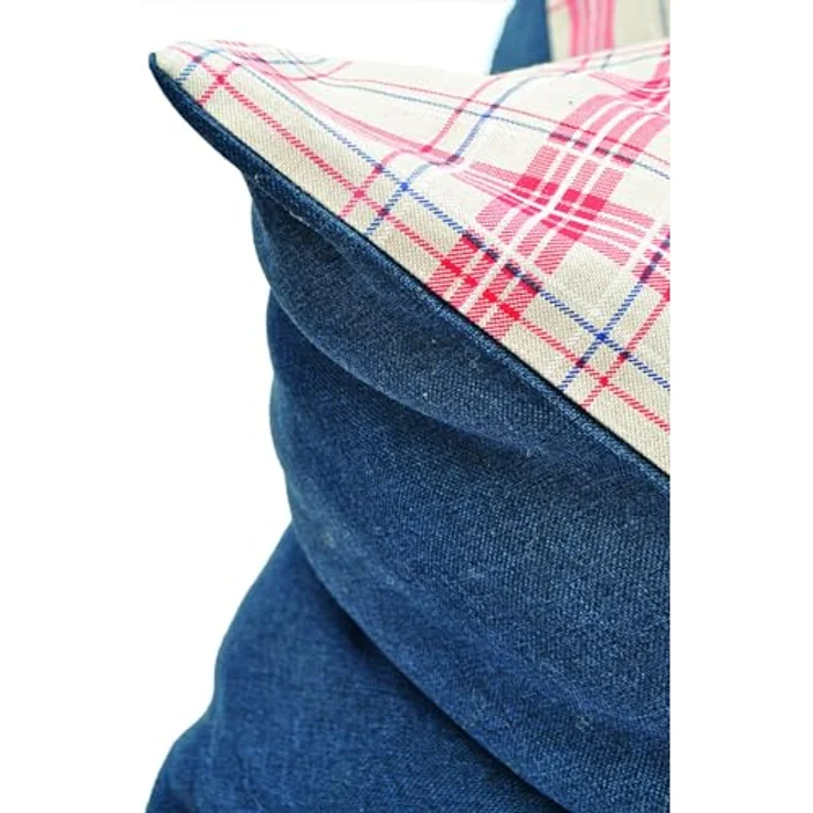 Aumüller Sternenkissen Karo, Beige/Blau - 85 cm - Liegekissen für Hunde und Katzen – Bild 3