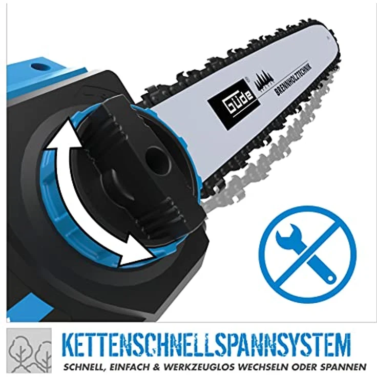 Güde Elektro Kettensäge KS 405 EC, 2400 Watt, 385 mm Schnittlänge, Kettenschnellspannsystem, Metall Stammhaltekralle – Bild 3