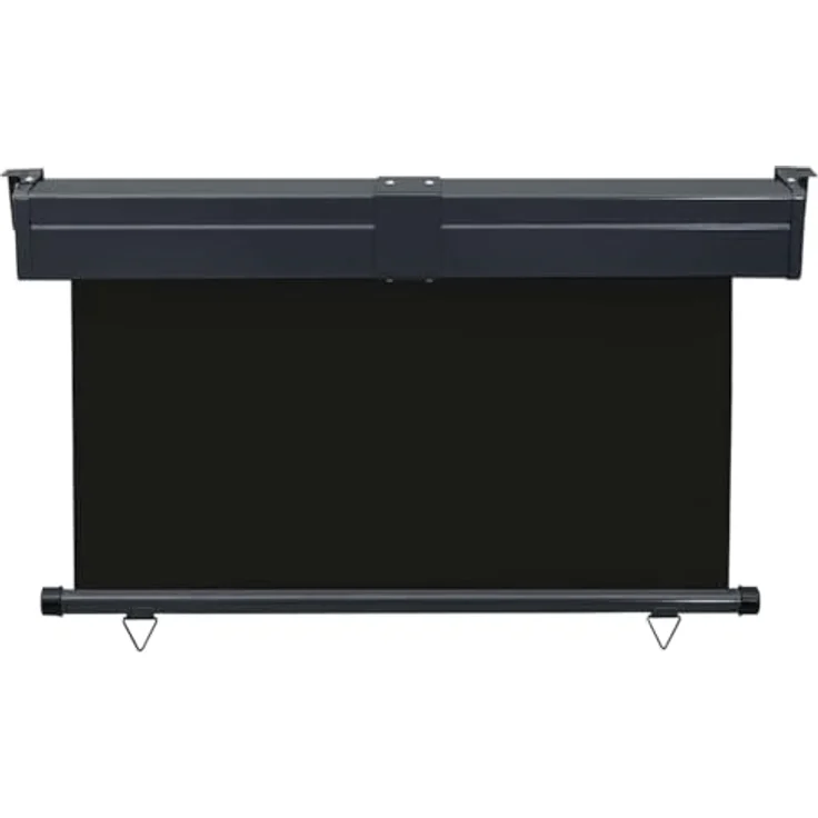 vidaXL Balkon-Seitenmarkise 120 × 250 cm Schwarz, UV-beständig und wasserbeständig, mit automatischem Einrollen – Bild 6
