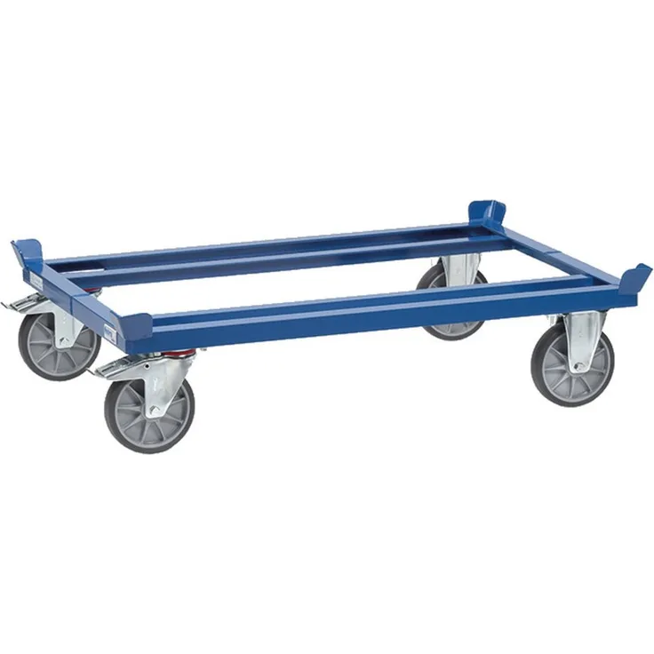 FETRA Transportwagen Paletten-Fahrgestell 22801 TPE, robuste Schweißkonstruktion mit 750 kg Tragfähigkeit, 4 Rollen, TPE Kunststoffreifen, 85,5 x 125,5 cm