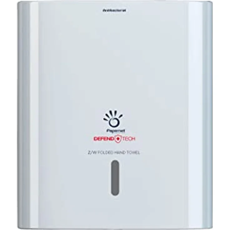 Papernet Defend Tech 416148, antibakterieller Papierhandtuchspender, kompatibel mit Z/W-Falthandtüchern, weiß – Bild 1